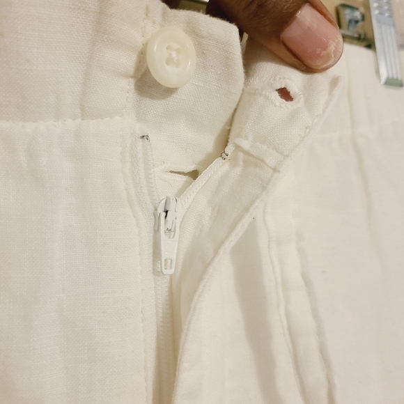 Madison | Women's White Relaxed Linen Drawstring Pants (Size XXL) - Picture 7 of 15